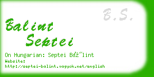 balint septei business card